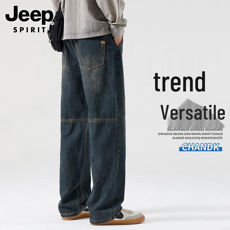JEEP SPIRIT Men s Relaxed Fit Straight Leg Jeans 33