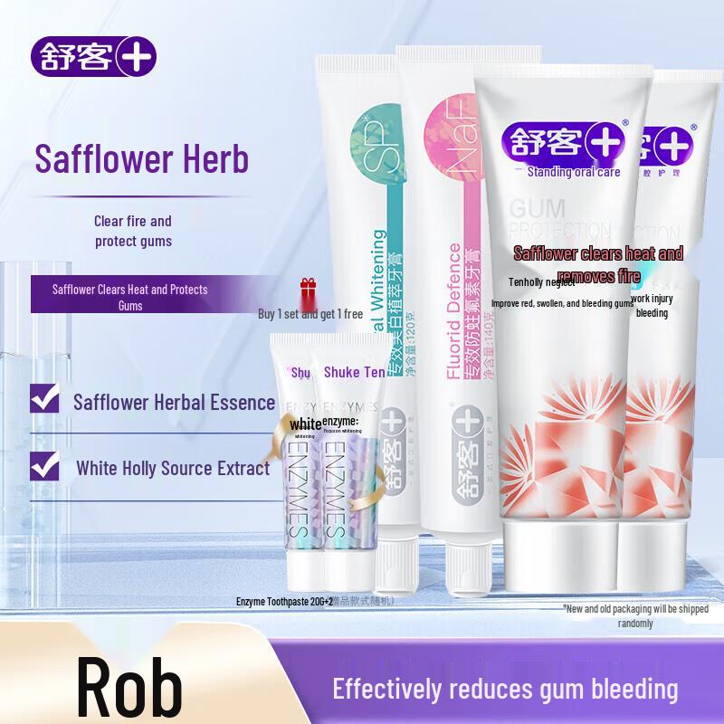 Saky Red Flower Fresh Breath Toothpaste Family Pack