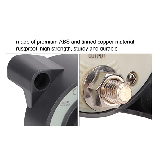 KIMISS Battery Isolator Kit, 500A Marine Battery Disconnect Switch Heavy Duty 4-Position Battery Selector Switch for RV Boats