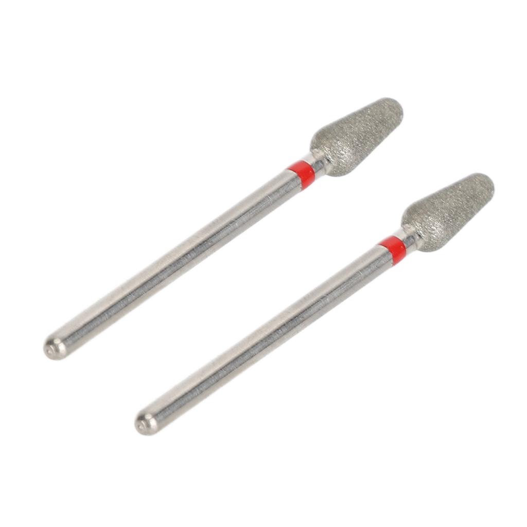 2pcs Nail Art Drill Bit Remove Dead Skin Tungsten Steel Nail Polishing Grinding Heads