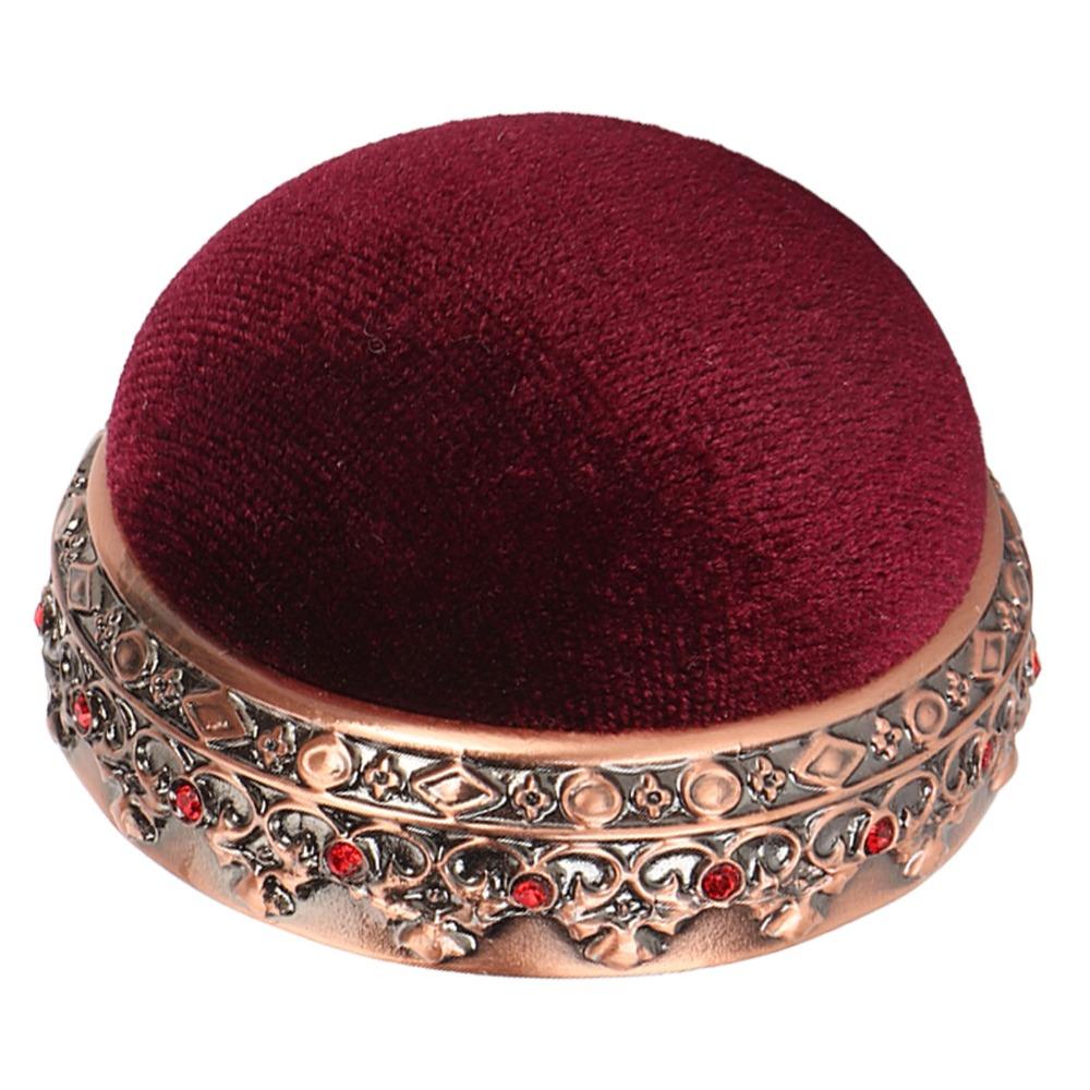 Alloy Holder Round Pin Cushion Compact Size Tailor Pin Cushion For DIY Craft