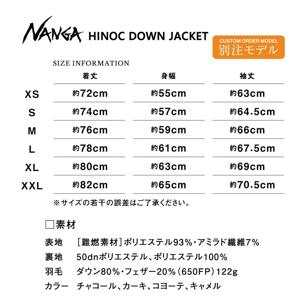 Zakázková bunda HINOC DOWN BUNDA Nehořlavá hydratační kempingová [Nanga] pánská