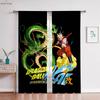 2 Pcs Of Hot-Blooded Anime Japanese-Style Printed Curtains For Children's Rooms, Dormitories, Living Rooms, Decorative Curtains