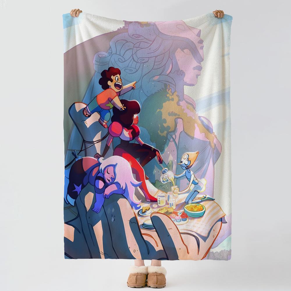 Cartoon S-Steven Universe-e Wurf Dicke Komfort Flanell Steppdecke, Mehrzweckgebrauch Innen Außen Tägliches Nickerchen