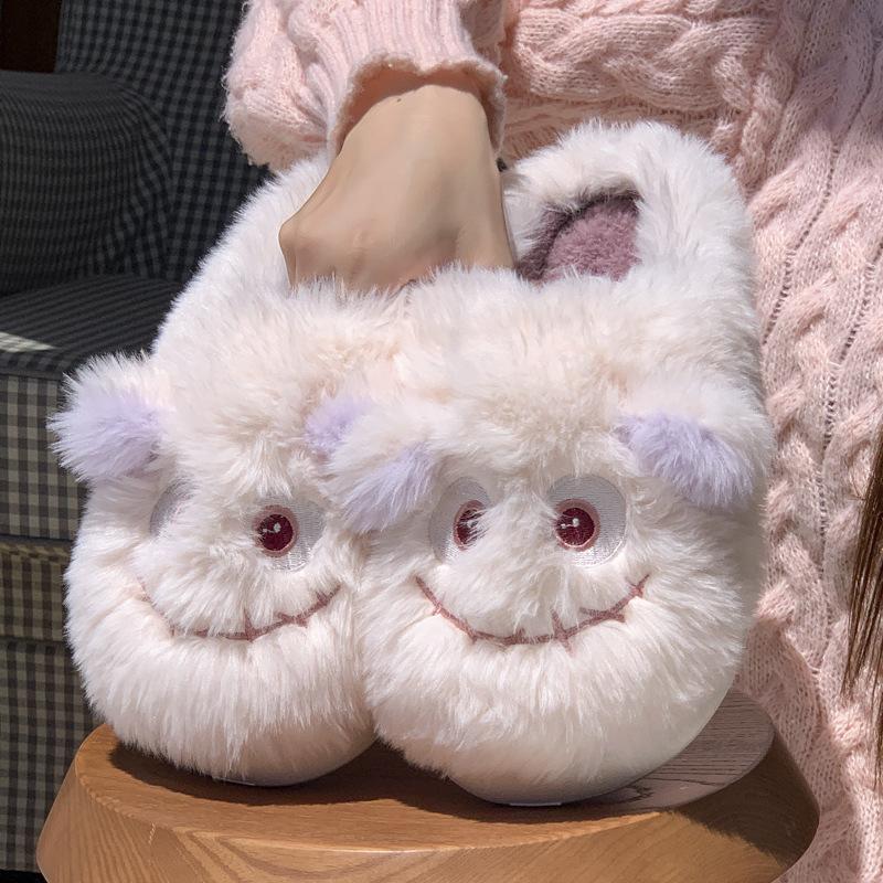 Women's Fuzzy Home Slippers Lightweight Cozy Faux Fur House Shoes for Women Winter Warm Non-Slip Memory Foam Soft Slippers for Indoor and Outdoor