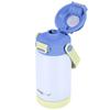 Thermo mug, bottle for children with a straw and spout, 360 ml - blue