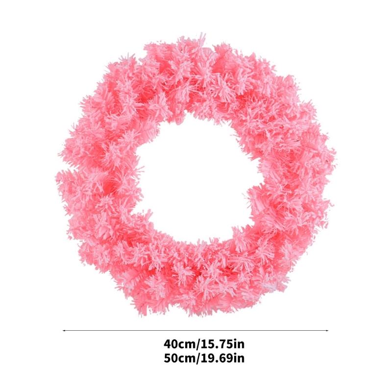 40cm/50cm Christmas Artificial Wreath Door Hanging Simulation Garlands for Inviting Holiday Christmas Setting Decors