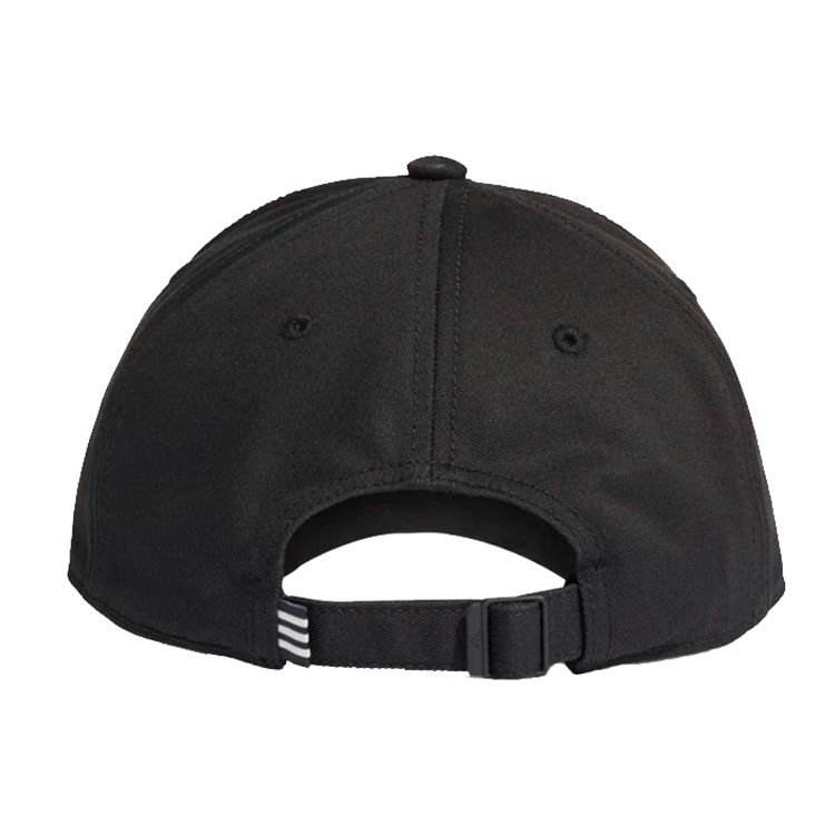 adidas Training Three Stripes Cotton Baseball Cap Unisex Hats Black FK0894