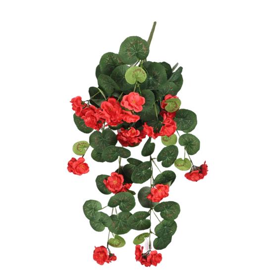 

Підвісна штучна Malus Spectabilis 11 гілок Стійка до УФ-випромінювання Реалістична штучна квітка Весільна вечірка У приміщенні На вулиці Сад Настінна підвісна Штучна квітка червоний