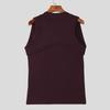 INCERUN Men Sleeveless Solid Color Fitted Ribbed Casual Tank Tops Vest