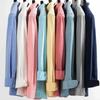 5XL 4XL Oxford 100% Pure Cotton Men's Solid Color Long Sleeve Shirt Casual Formal Large Size Blue White Shirt Men's Long Sleeve