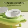 Anti-Spill Cat Shape Design Elevated Pet Double Bowls for Neck Protection
