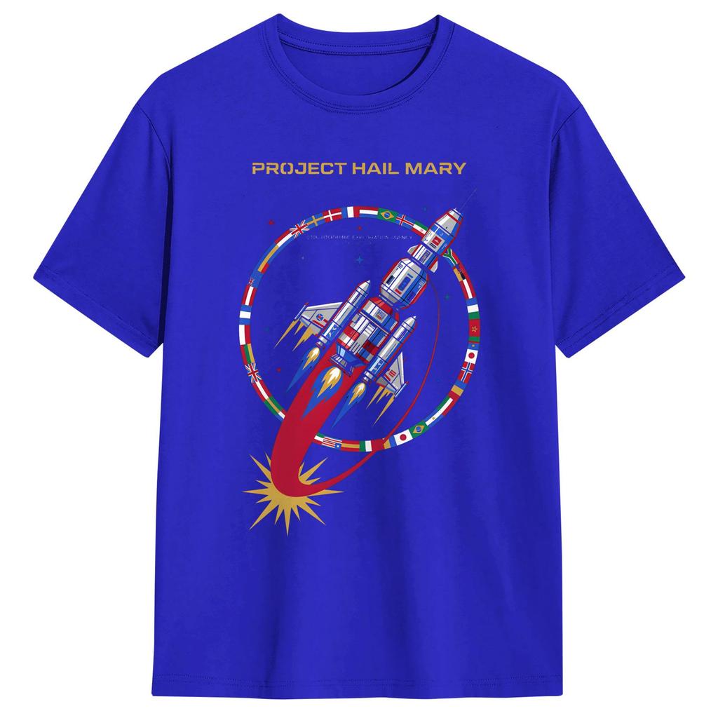 Project Hail Mary Movie Cotton T Shirt For Unisexs Summer Streetwear T Shirts Harajuku Tees Big Size Print Clothes