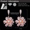WWJ 3D géométrique Micro pavé cubique zircone balancent fleur boucles d'oreilles bijoux