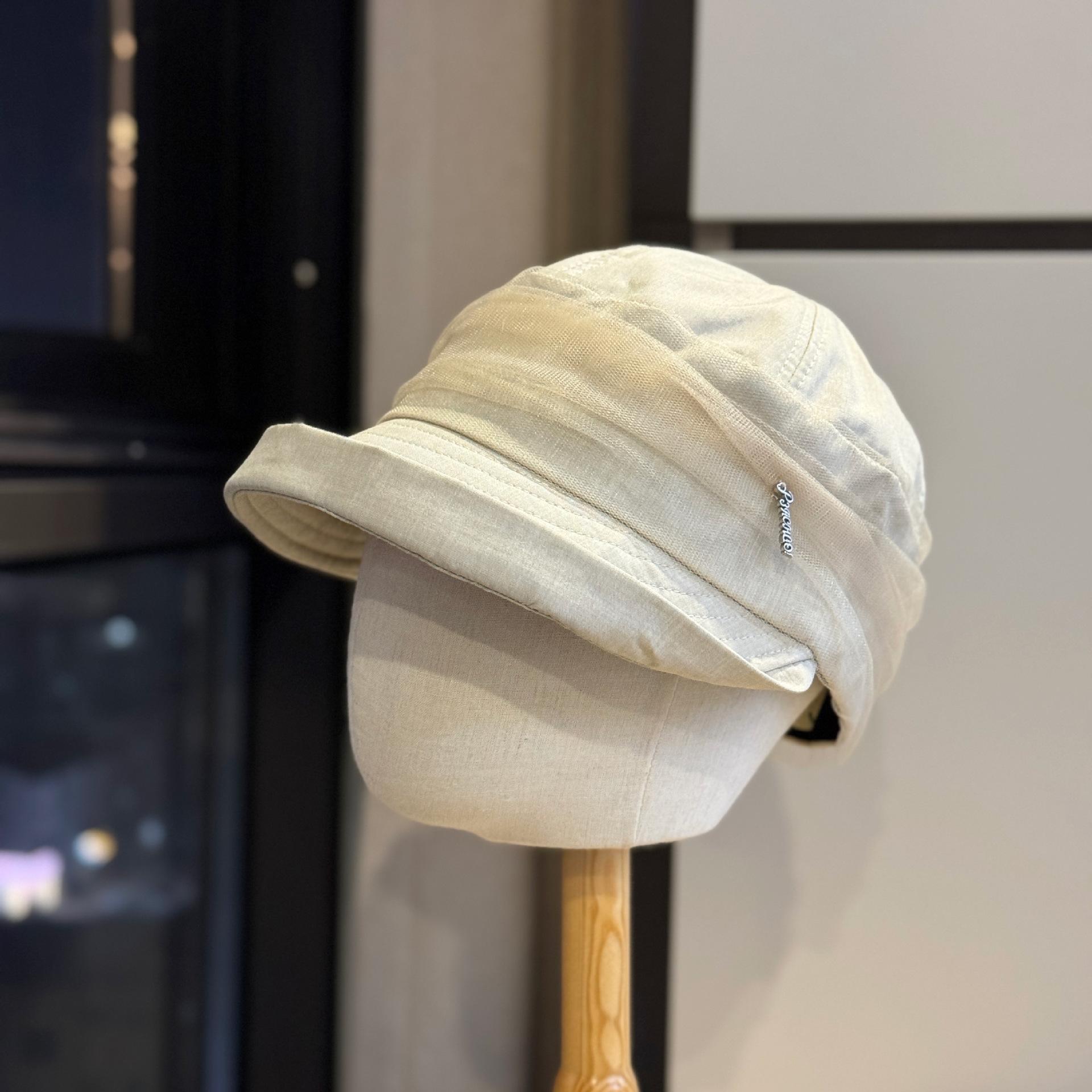 

Korean-style retro casual versatile beret for women, summer lightweight breathable gauze sunscreen hat, niche artistic painter s hat, trendy Adult54-60Adjustable бежевый