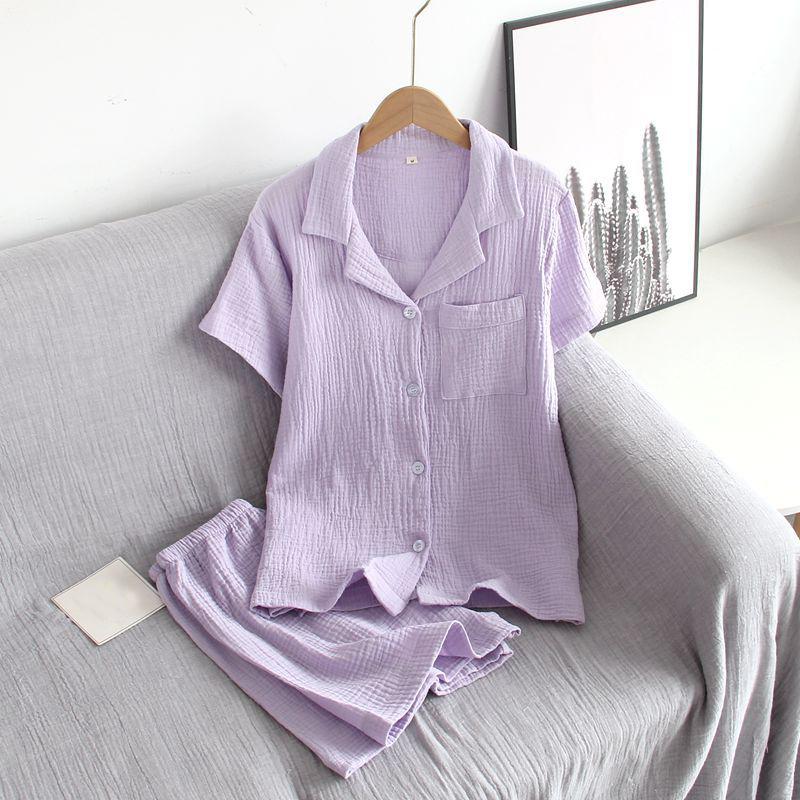 Short Sleeved Shorts Pijama Set Women Casual Wear Fashion Summer Women's Sleepwear