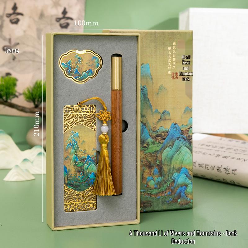 Koi Bookmark Gift Box: Custom Brass Metal Chinese Style for Graduation