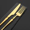 6Pcs Mirror Dinner Forks Cutlery Blakc Stainless Steel Fork Flatware Kitchen Silverware Western Dinnerware Restaurant Fork Set