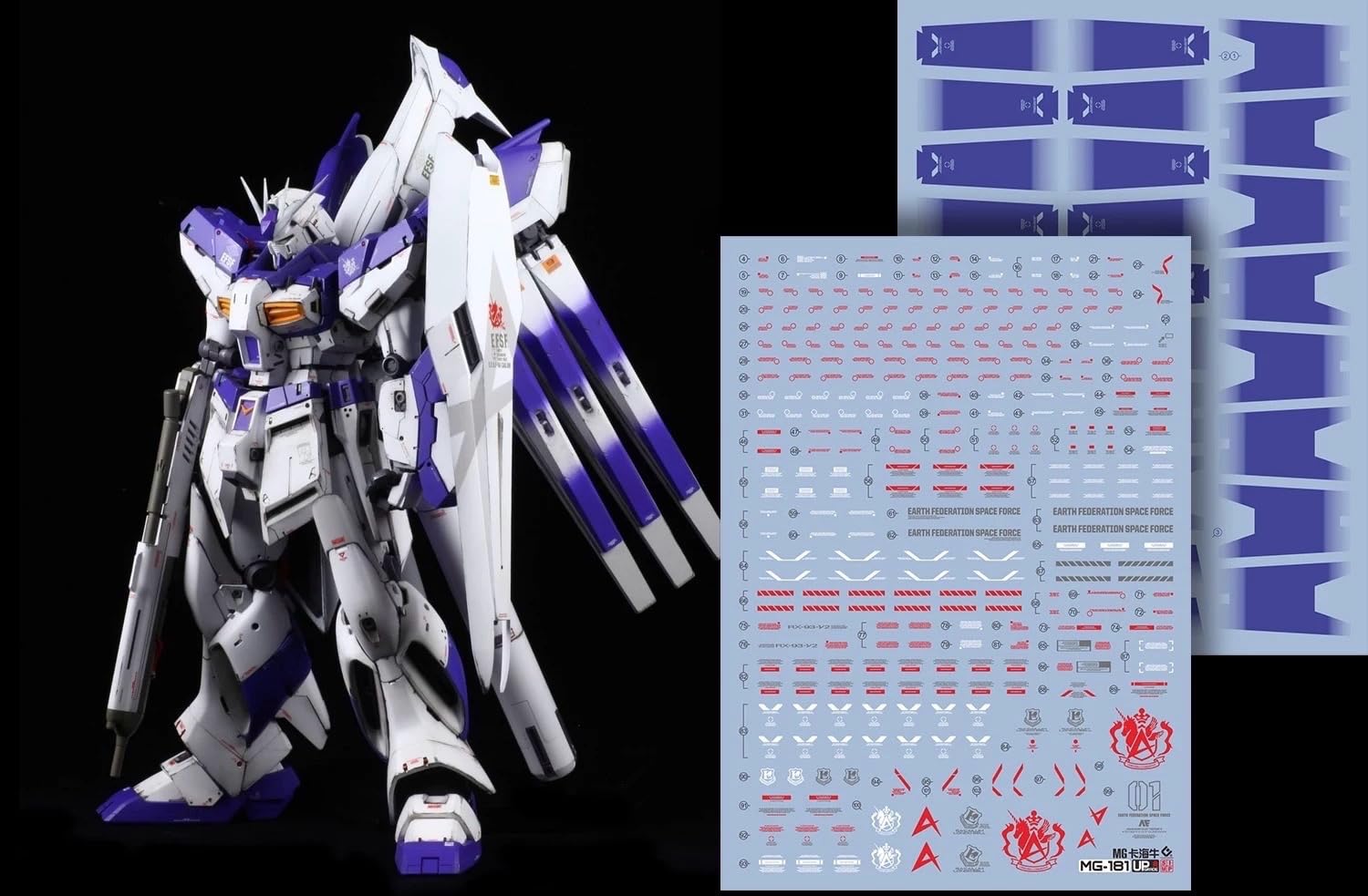 

HG RG MG PG RE HiRM Robot MS Водопереводная наклейка для детализации деталей для MG Gundam Fluorescent!! (2 1/100 RX-93-v2 Hi-v Ver.Ka) [Элемент]