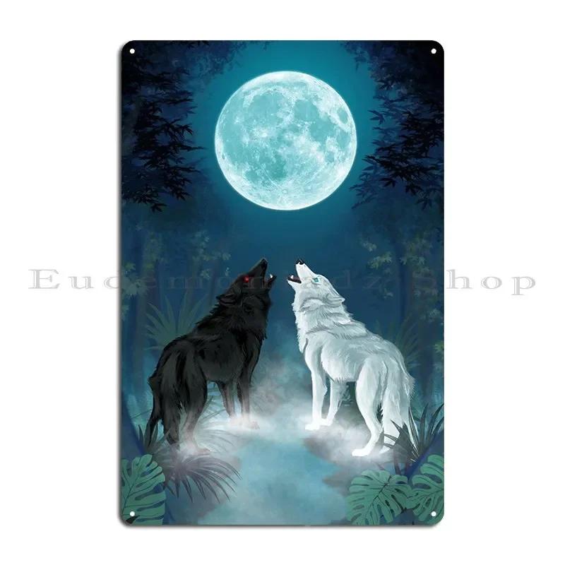 The Moon Metal Sign Design Painting Custom Iron Retro Tin Sign Poster 20x30cm(7.8x11.8inch)