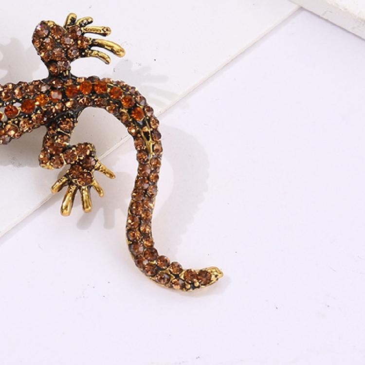 Antique Style Lizard Brooch Unique Alloy Reptile Design Fashion Accessory For Coat Bag Decoration Birthday Present