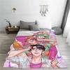 Cute Kpop Demon Hunter Warm And Soft Sofa Blanket Flannel Nap Blanket Living Room Office Bedroom Cartoon Sofa Travel