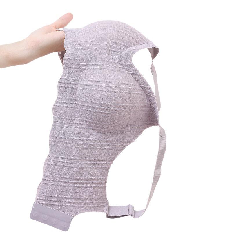 European and American large size comfortable women's underwear integrated fixed cup wide shoulder strap no steel ring large cup size bra