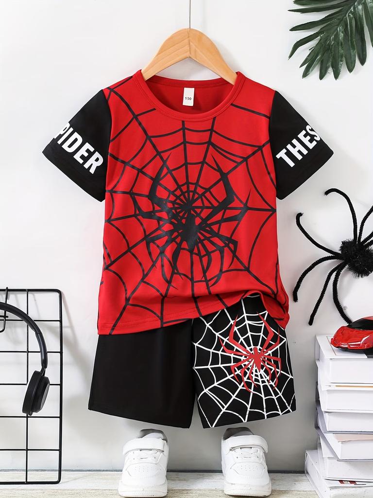 Summer New Casual D Printing Short-sleeved Suit Y Children's Suit Cartoon Letter New