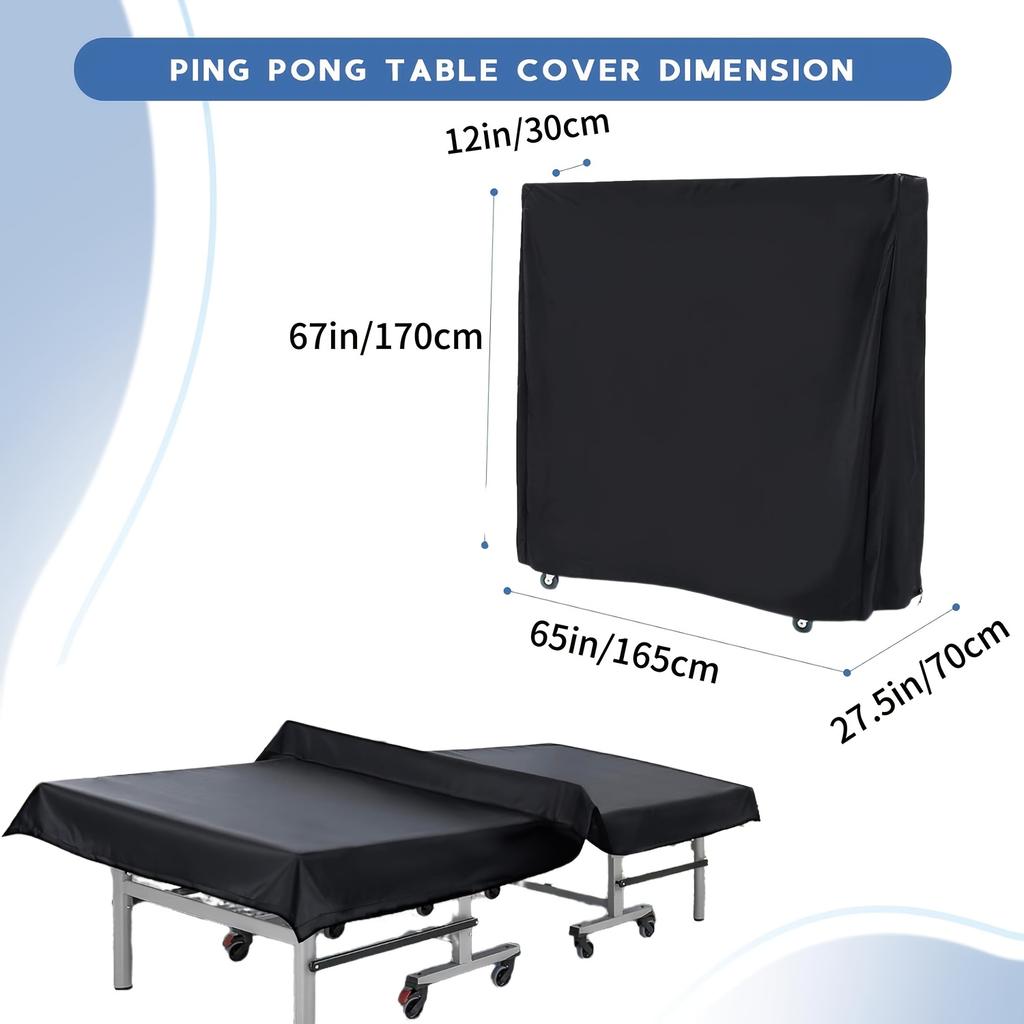 1 Piece of Table Tennis Table Cover, Suitable for Outdoor Table Tennis Tables and Multi-functional Furniture Covers