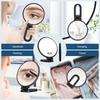30X Magnifying Makeup Mirror, Handheld Double-Sided Folding Mirror, One Magnifying Glass and One Standard Glass, 360-Degree Rotating Adjustable Handle