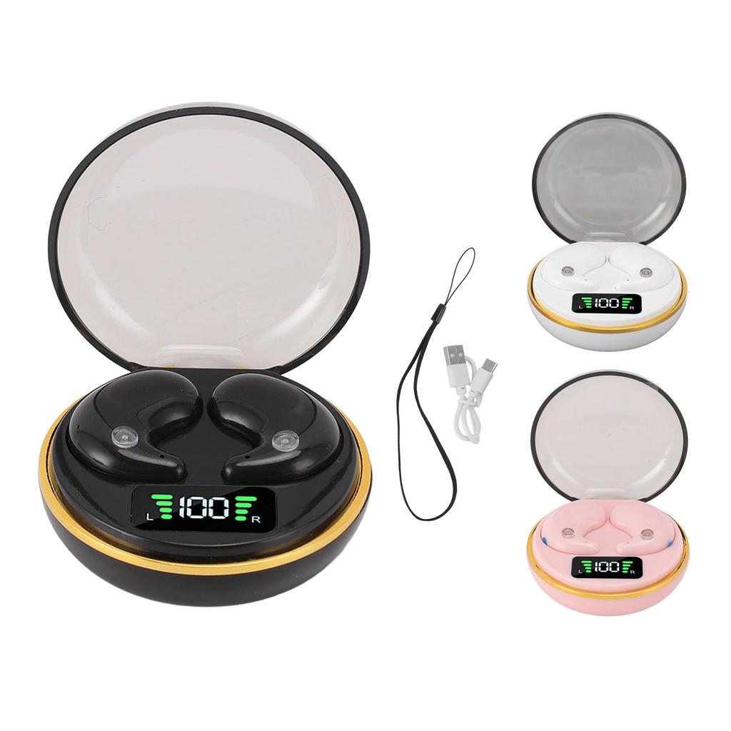 Bluetooth Earbuds with Digital Display Charging Case Stereo Wireless Earphones for Sleep Work Music