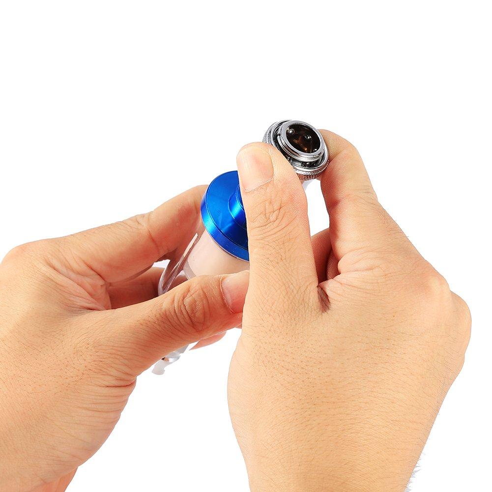 Mini Air Filter, Qiilu Gun Airline Filter Trap Clear Painting Moisture Separator, Male and Female Ada