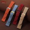 Premium Suede Leather Watch Band 18mm 19mm 20mm 22mm Quick Release Calfskin Straps for Men Women Soft Comfortable Wristband Belt