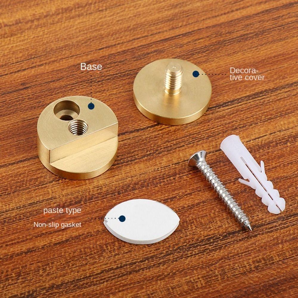 Kopparglasdörrklämma Fäste Möbeltillbehör Glas hyllhållare Väggfäste Multifunktionell skåpdörrklämma