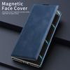 For Samsung Galaxy Z TriFold 5G Case Kickstand Nappa Texture Leather + PC Phone Cover