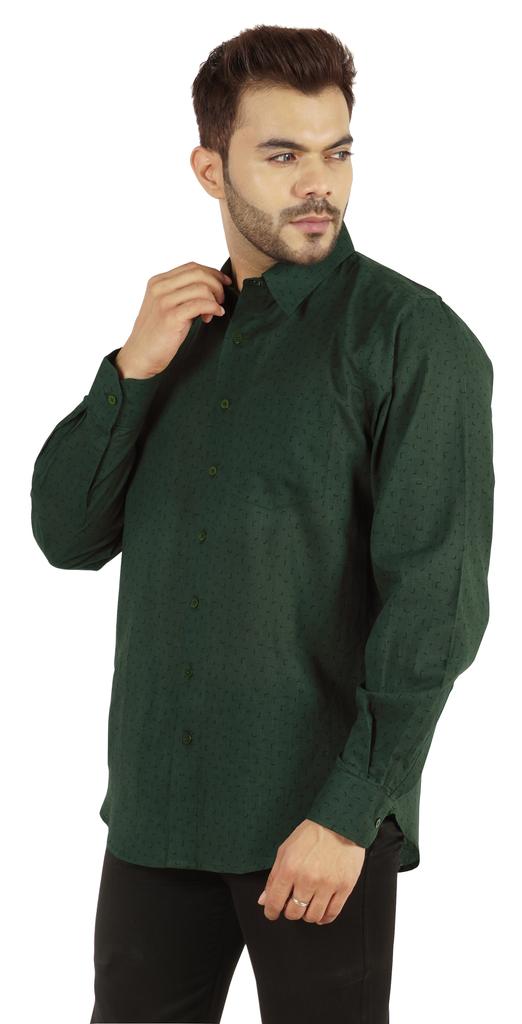 Bestman Printed Shirt For Mens Full Sleeves With Cuff Slub Cotton Shirt Office