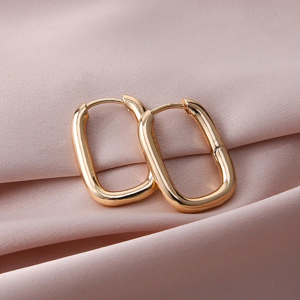 Trendige Kupfer U-förmige Ohrklemmen-Ohrringe: Hip Hop Punk Style Ohrklemmen für Frauen