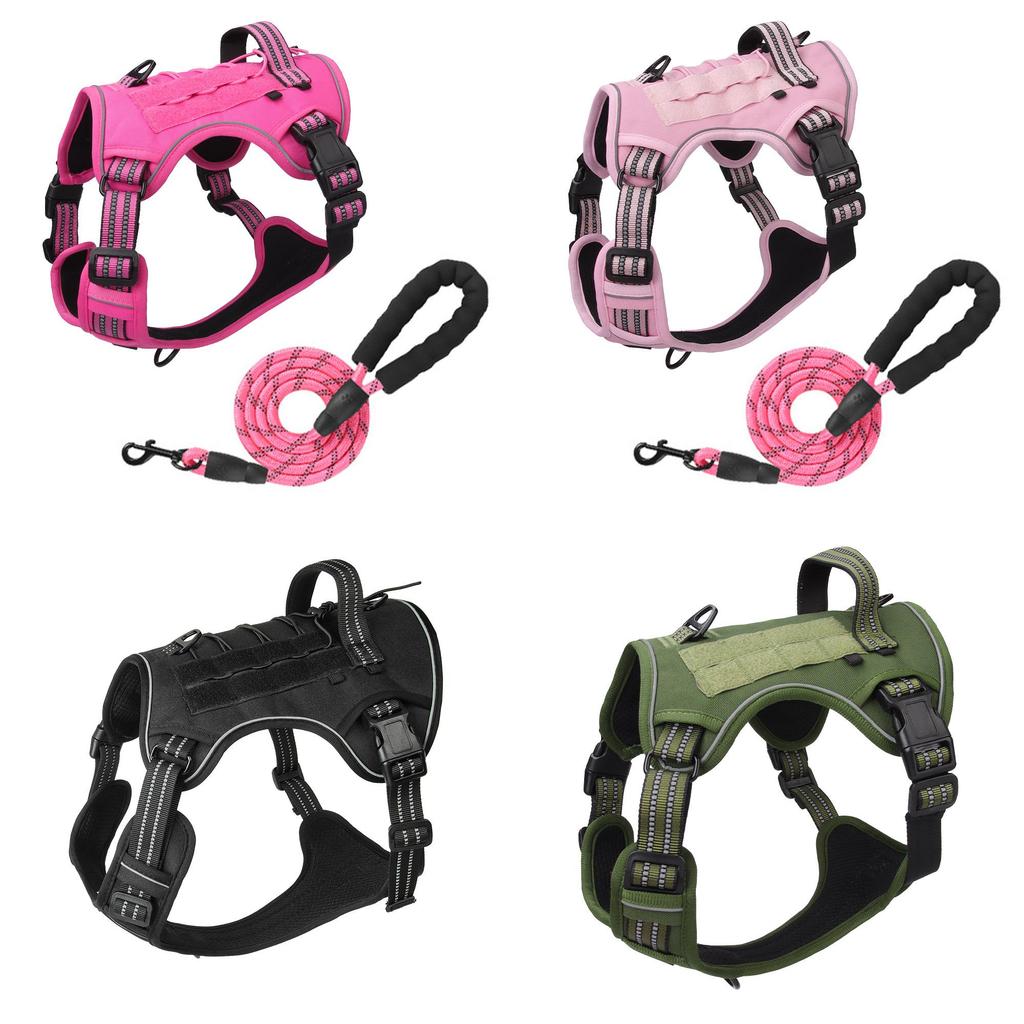 Tactical Vest For Dogs Nylon Outdoor Training Reflective Pouch For Active Pets