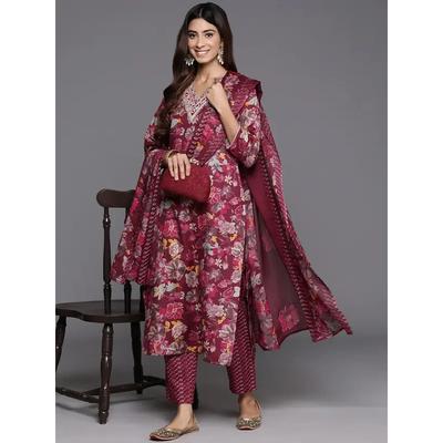 Ensemble Kurti Pantalon Dupatta Indien Bollywood Femmes Designer Haut Tunique Costume Salwar VFP-1857a