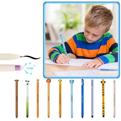 Erasable Gel Pens, Animal Pattern Erasable Pens For Kids Learning And Writing 1ml Refill