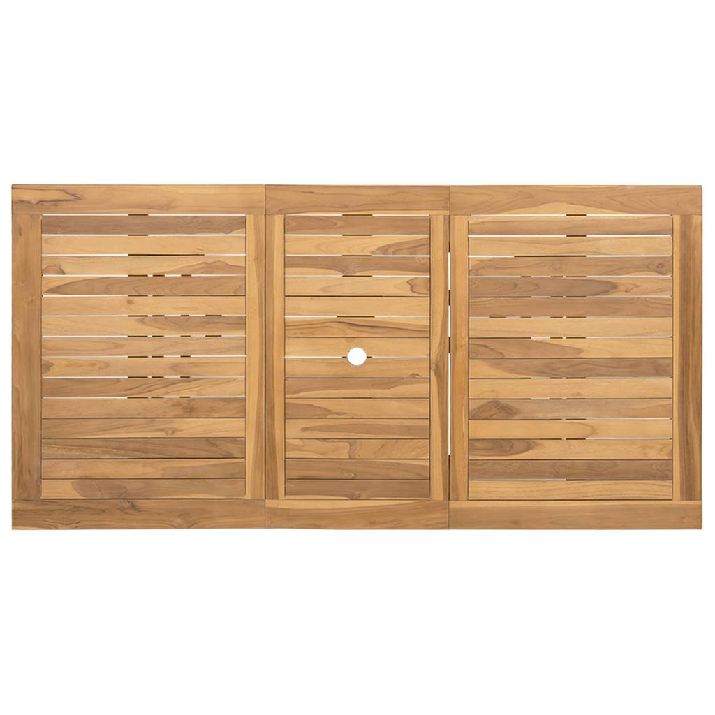 Garden Dining Set 7 pcs Brown Solid Teak Wood