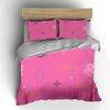 Stylish Abstract Pink Design Set  Kid'S And Adults' Bedroom Decor, Exquisite Three-Piece Bedding Set Gift