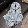 New Spring Emulated Silk Fashion Versatile Scarf Long Shawl for Women Love Simple Versatile Scarf for Women Tiansi Cotton