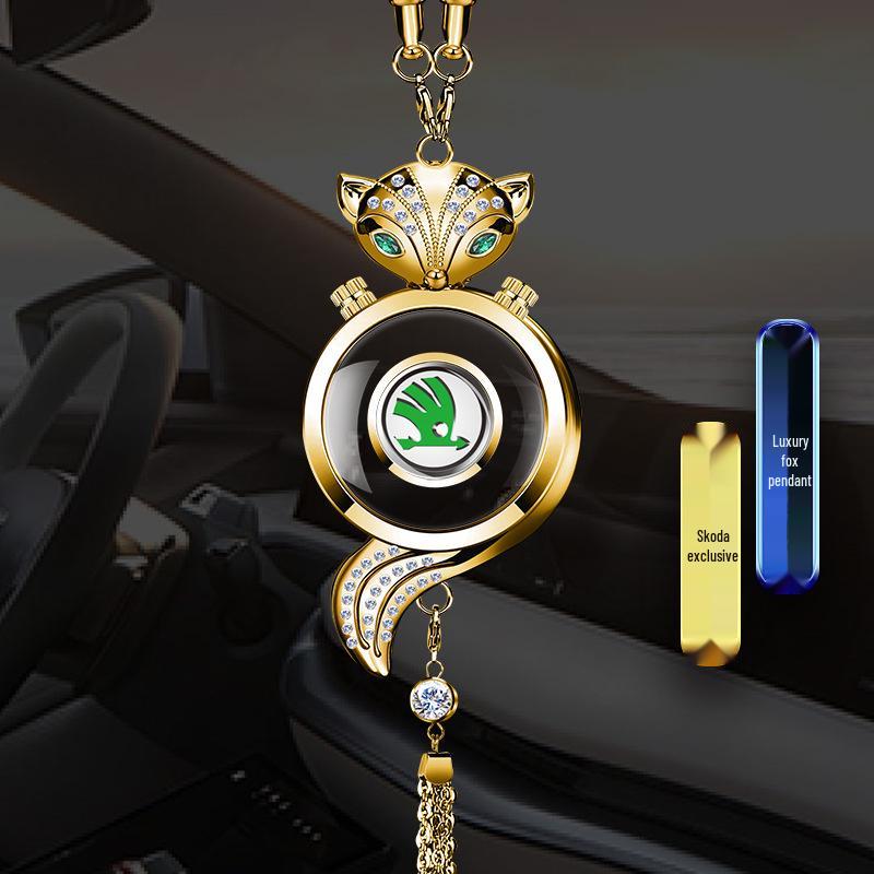 Fox Crystal Car Air Freshener Pendant - Rearview Mirror Hanging Ornament