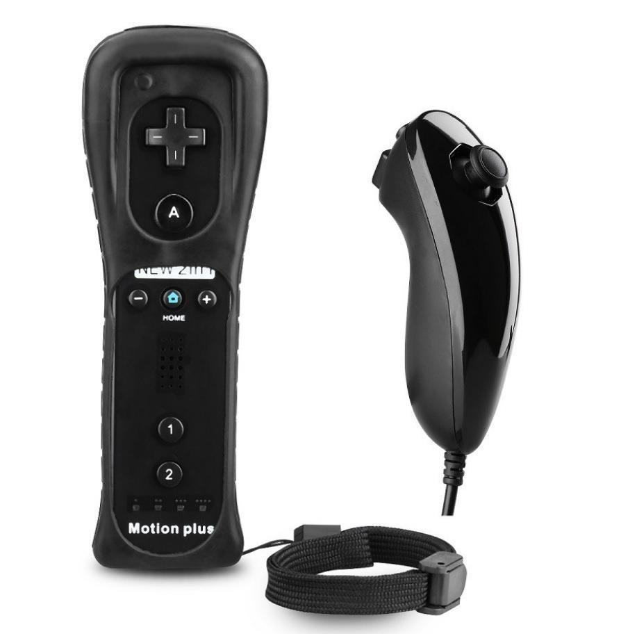 2-In-1 Wii Gaming Command Set Wireless Left Right Manipulator Built-In Motion Accelerator Sensor Handheld Game Control Gear