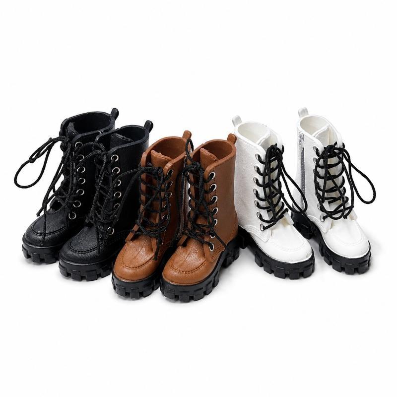 1/8 Scale Doll Shoes 1 Pair Fashion Cool OB22 Plastic High Ankle Boots for Kids Doll Play Collectible Gifts