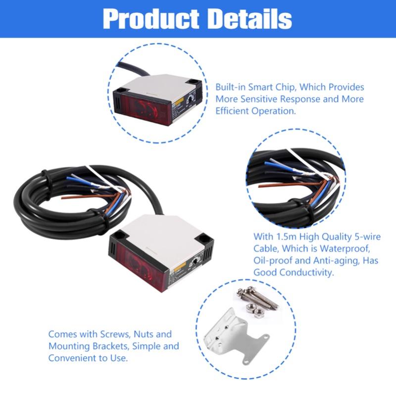 Specular Reflection Photoelectric AC 90-250V 3A E3Jk R4M1 Sensor Switch
