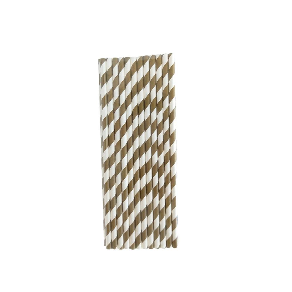 Retro Stripe Paper Drinking Straws Vintage Polka Party Wedding Birthday Straw