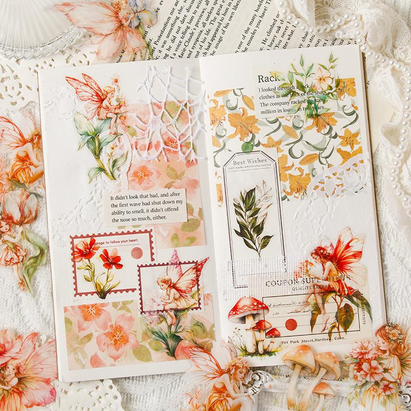 30-Piece Fairy & Angel Character Stickers, Magical Fantasy Designs, for Journal Decoration & DIY Crafts