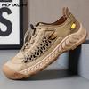 New Design Men's Sandals Summer Leisure Anti-collision Toe Beach Shoe Male Driving Slippers Comfy Roman Shoes Gladiator Sandals
